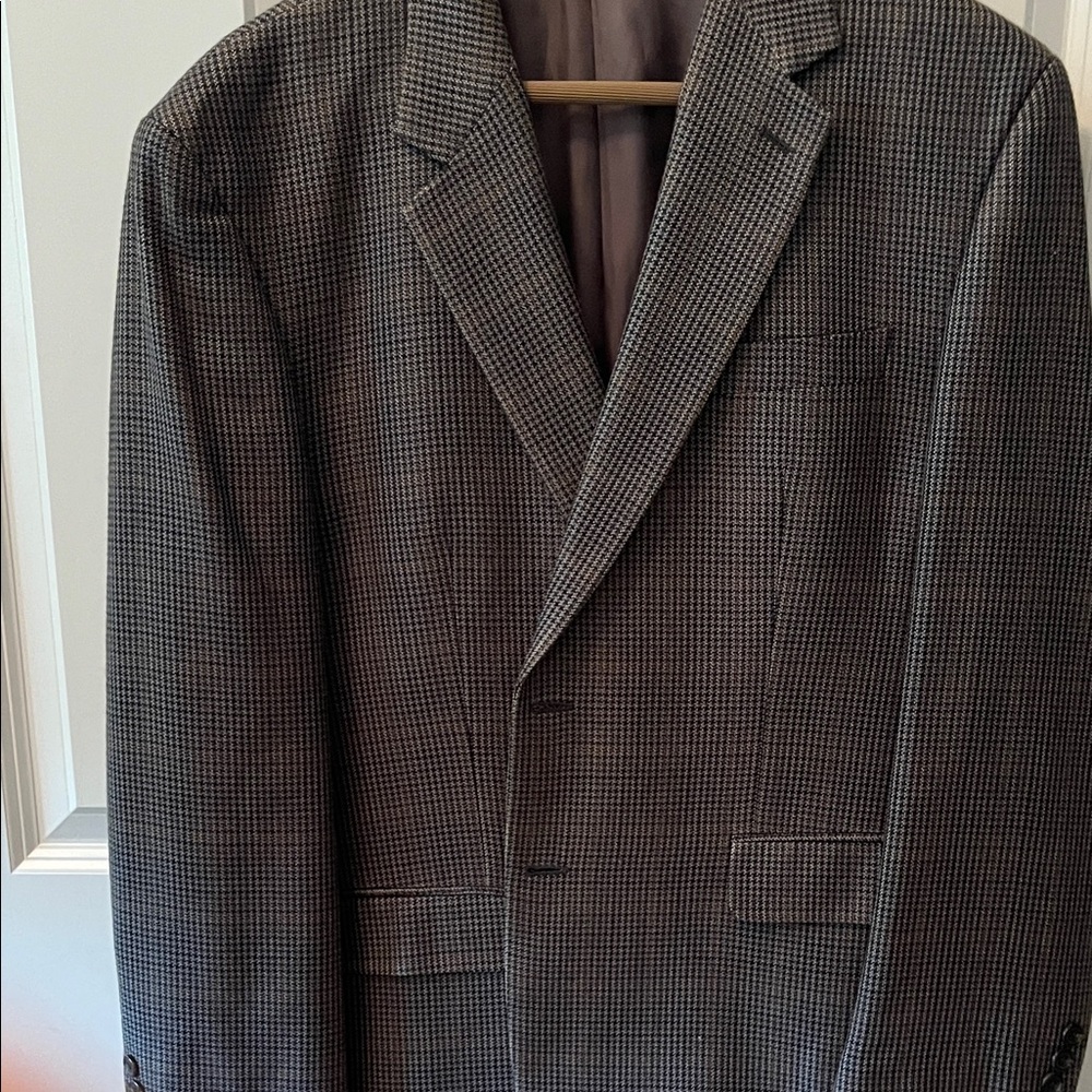 Chaps Houndstooth Blazer in Black and Gray